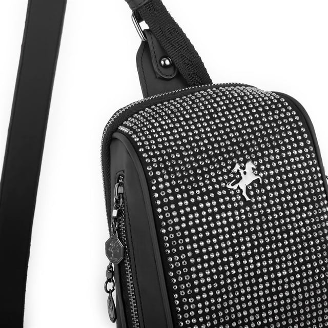 Nas Bag Bel ve Body Bag Siyah Gümüş Tasli