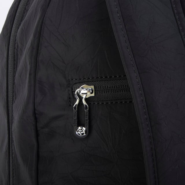 Nas Bag Büyük Boy Unisex Hafif  ve Su Geçirmez Çok Gözlü Sırt Çantası Siyah 