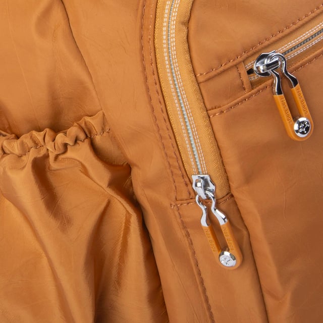 Nas Bag Büyük Boy Unisex Hafif  ve Su Geçirmez Çok Gözlü Sırt Çantası Hardal