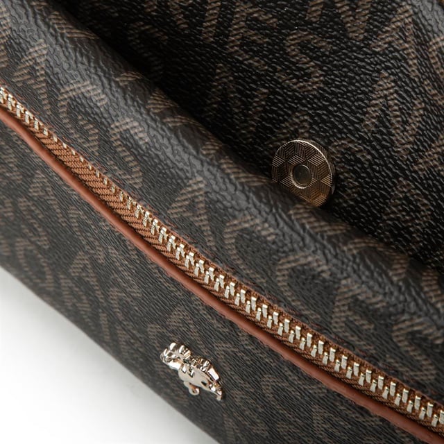 Nas Bag Çapraz Çanta Kahve Taba Yazılı