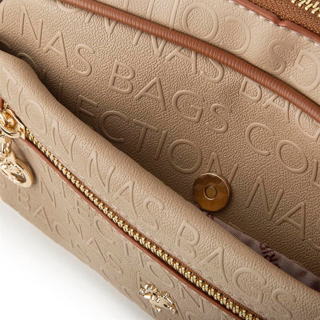 Nas Bag Çapraz Çanta Kum Taba Gofraj