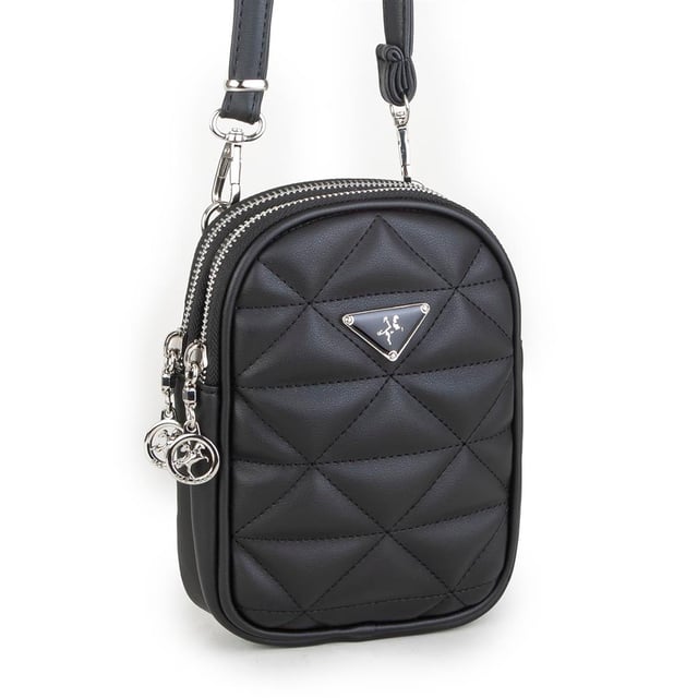 Nas Bag Çapraz Çanta Siyah Kapitone