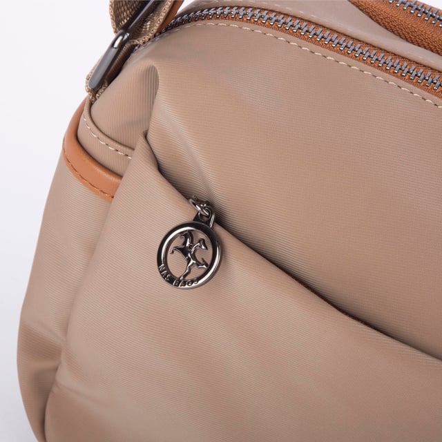 Nas Bag Çok Gözlü Kadın Çapraz Çanta Vizon   Taba Buzzy 