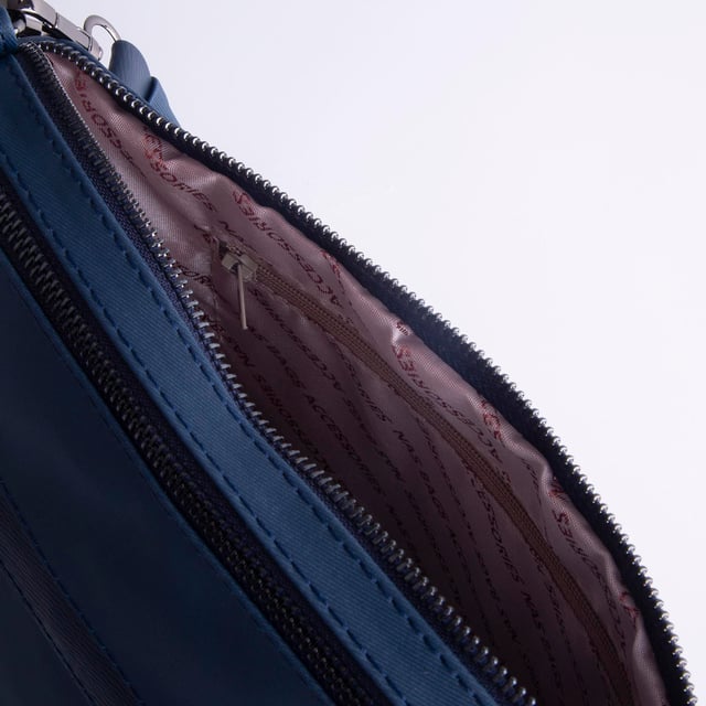 Nas Bag Çok Gözlü Yumuşak ve Hafif Yapılı Çift Askılı Omuz ve Çapraz Çanta Lacivert  Buzzy  ( 30x24 cm )