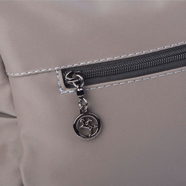 Nas Bag Çok Gözlü Yumuşak ve Hafif Yapılı Çift Askılı Omuz ve Çapraz Çanta Gri Siyah   Buzzy  ( 30x24 cm )