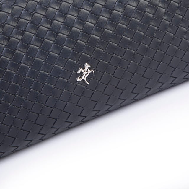 Nas Bag Kadın Basic Baget Omuz ve Çapraz Çanta Siyah Örgülü (27x12 cm )