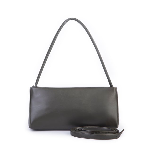 Nas Bag Kadın Basic Baget Omuz ve Çapraz Çanta Haki Kımera (27x12 cm )