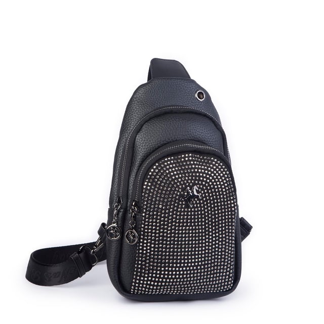 Nas Bag Kadın Bel ve Body Bag Siyah Gümüş
