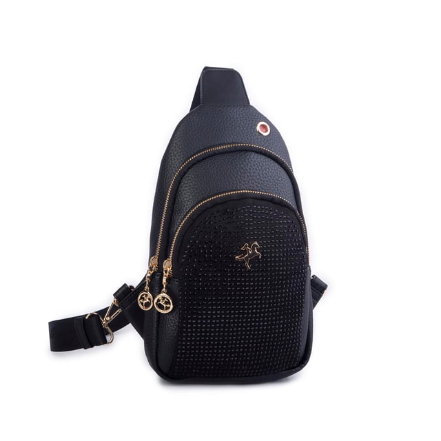 Nas Bag Kadın Bel ve Body Bag Siyah Taşlı