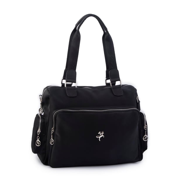 Nas Bag Kadın Büyük Boy Omuz Çantası Siyah Buzzy (en :37 ,boy :30 cm)