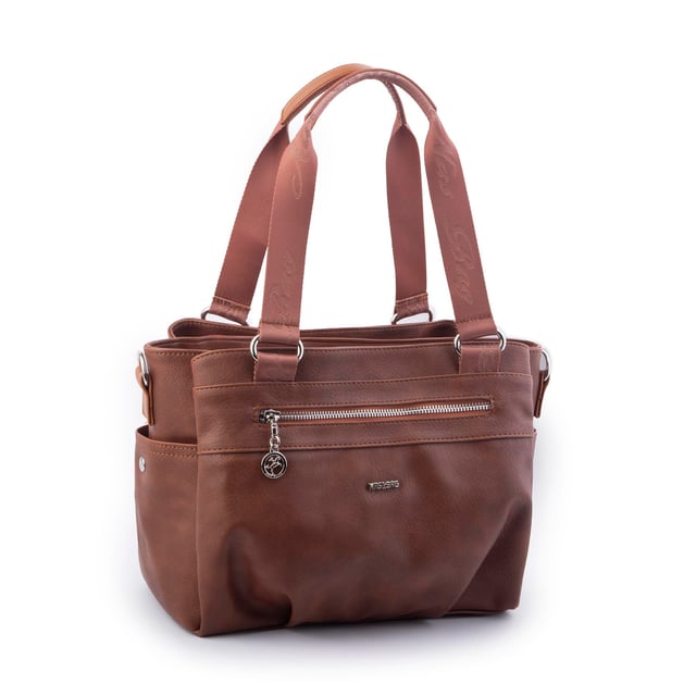Nas Bag Kadın Çanta Omuz El ve Çapraz Çanta Çok Gözlü Taba King (en:37 cm ; boy:24 cm )