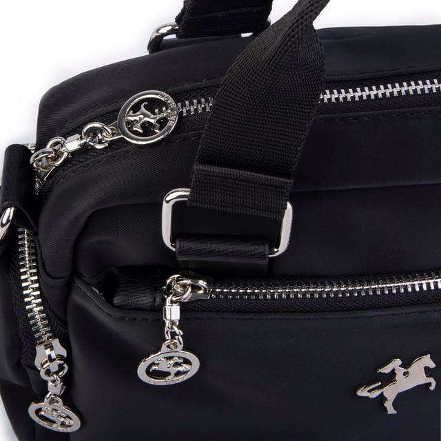 Nas Bag Kadın Çapraz Çanta Çok Gözlü  Siyah  Buzzy