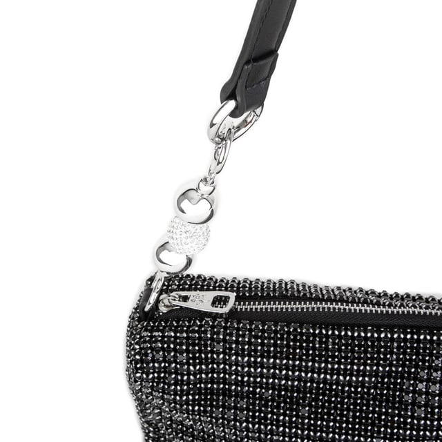 Nas Bag Kadın Çapraz Çanta Diamond Serisi Gümüş Zincir Detaylı Şık Çanta  Siyah 
