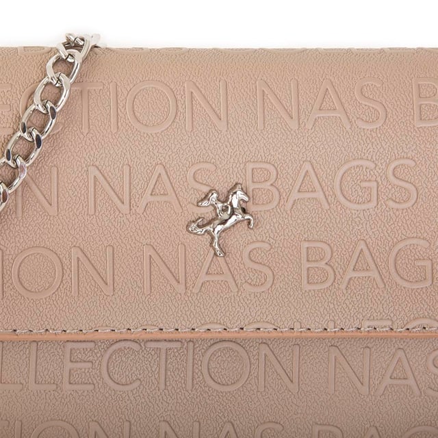 Nas Bag Kadın Çapraz Çanta Kum Gofraj