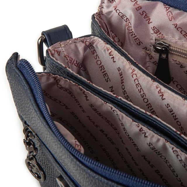 Nas Bag Kadın Çapraz Çanta Lacivert Natural