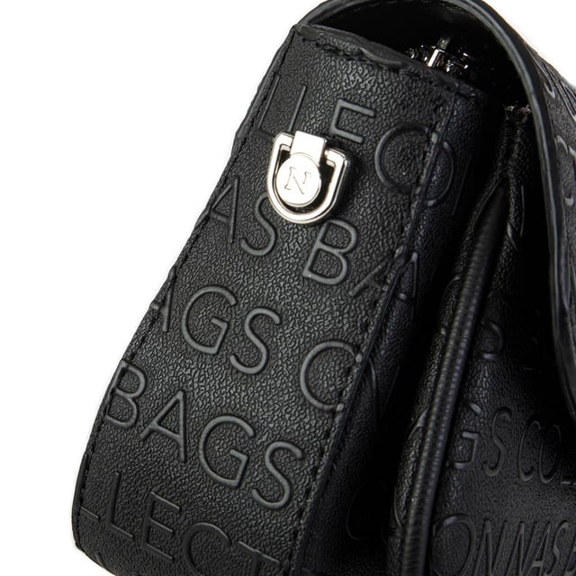 Nas Bag Kadın Çapraz Çanta Siyah Gofraj