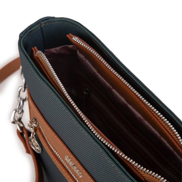 Nas Bag Kadın Çapraz Çanta Spor Ayarlanabilir Askılı  Petrol Taba Lacst  (ürün ölçüsü :24x24x7 cm)