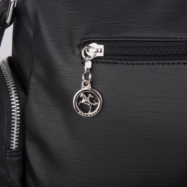 Nas Bag Kadın Çapraz Çok Gözlü Günlük Çanta Siyah  Yıkamalı ( 30x22 cm ebatlarındadır.)
