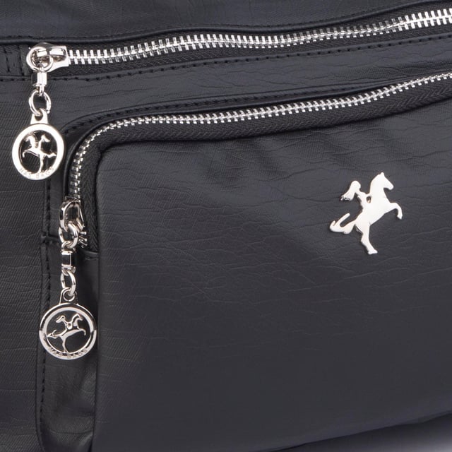 Nas Bag Kadın Çapraz Çok Gözlü Günlük Çanta Siyah  Yıkamalı ( 30x22 cm ebatlarındadır.)