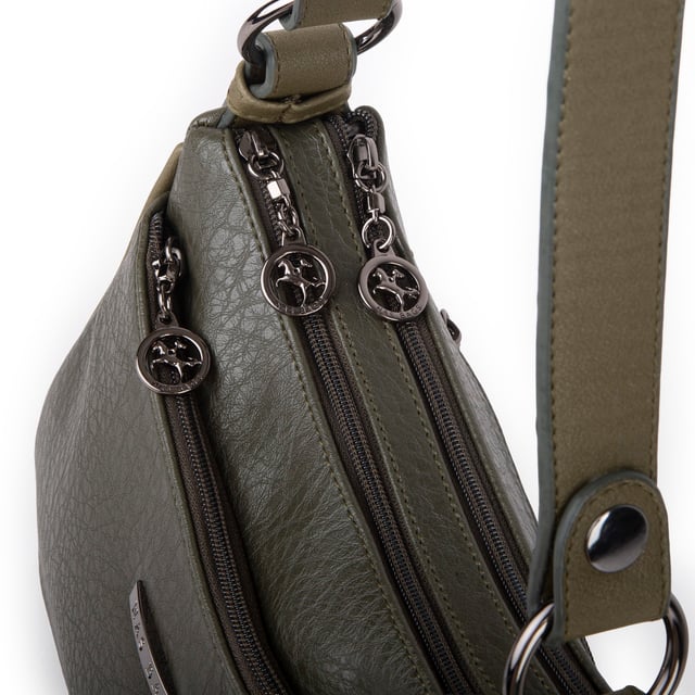 Nas Bag Kadın Çapraz ve Omuz Çanta  (27x19 cm) Haki Victoria 