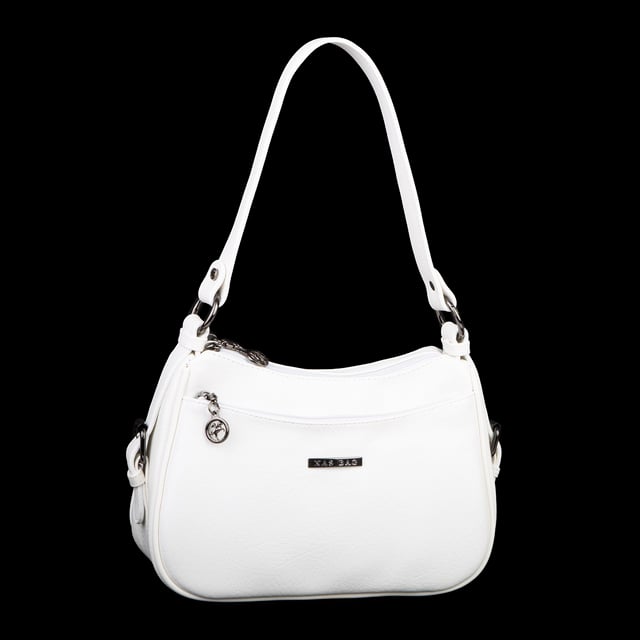 Nas Bag Kadın Çapraz ve Omuz Çanta  (27x19 cm) Beyaz Victoria 