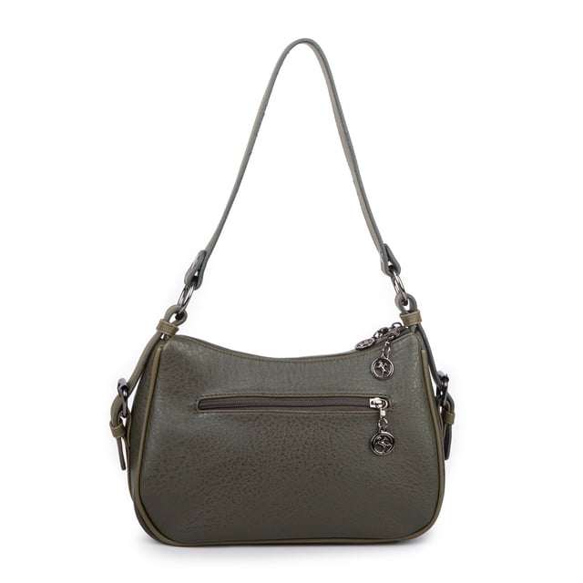 Nas Bag Kadın Çapraz ve Omuz Çanta  (27x19 cm) Haki Victoria 