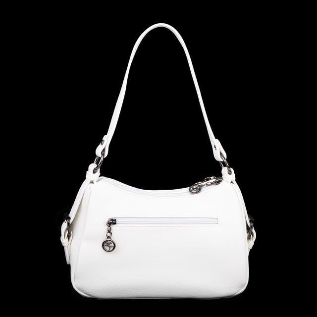 Nas Bag Kadın Çapraz ve Omuz Çanta  (27x19 cm) Beyaz Victoria 