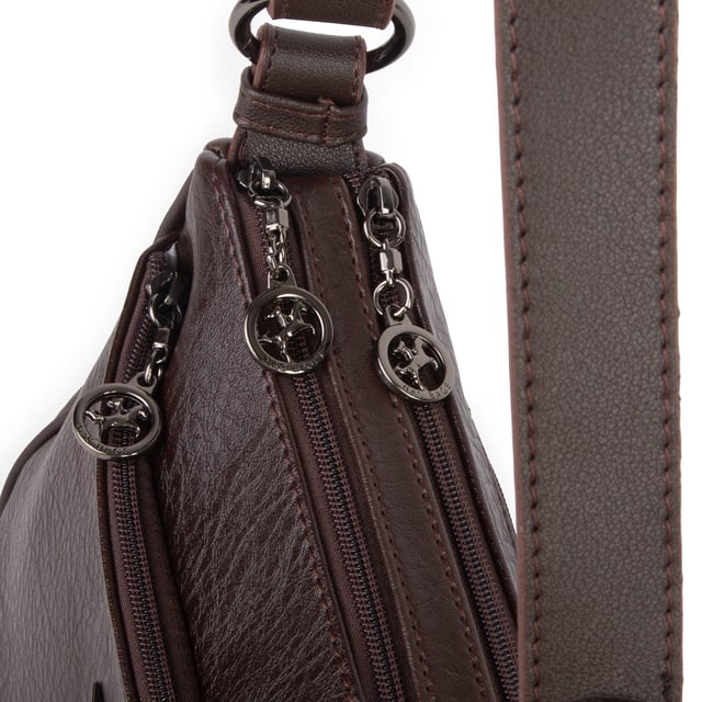 Nas Bag Kadın Çapraz ve Omuz Çanta  (27x19 cm) Kahverengi Victoria 