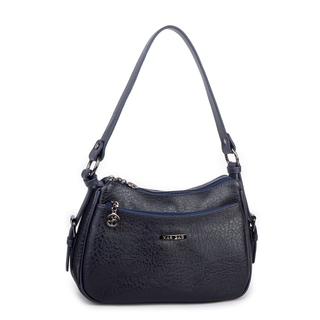 Nas Bag Kadın Çapraz ve Omuz Çanta  (27x19 cm) Lacivert Victoria 