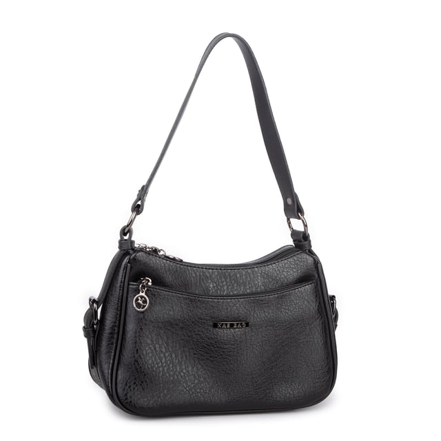 Nas Bag Kadın Çapraz ve Omuz Çanta  (27x19 cm) Siyah Victoria 