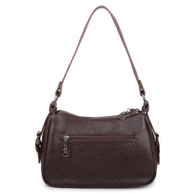 Nas Bag Kadın Çapraz ve Omuz Çanta  (27x19 cm) Kahverengi Victoria 