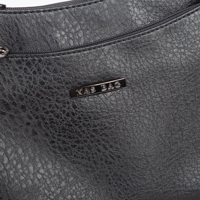 Nas Bag Kadın Çapraz ve Omuz Çanta  (27x19 cm) Siyah Victoria 