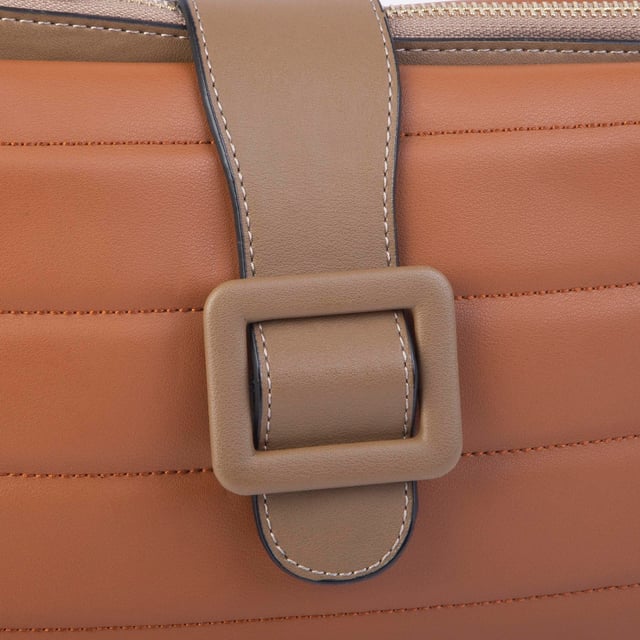 Nas Bag Kadın Çapraz ve Omuz Çanta Taba Vizon  Dona