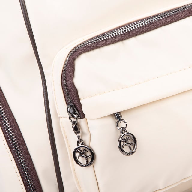 Nas Bag Kadın Çok Cepli Sırt Çantası (en :30cm x boy:34) Krem Kahve