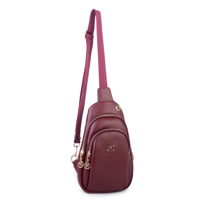 Nas Bag Kadın Crossbody Bag Bel ve Body Bag Bordo Victoria