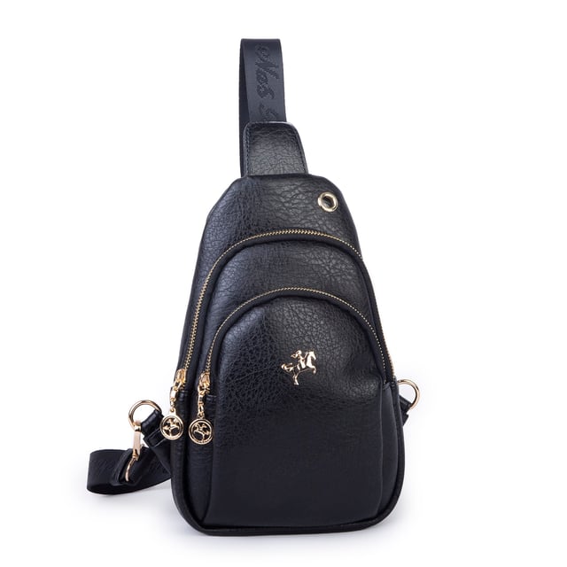 Nas Bag Kadın Crossbody Bag Bel ve Body Bag Siyah Victoria