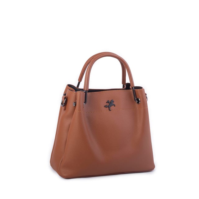 Nas Bag Kadın Dönüştürülebilir El Omuz ve Postacı Çantası Taba 