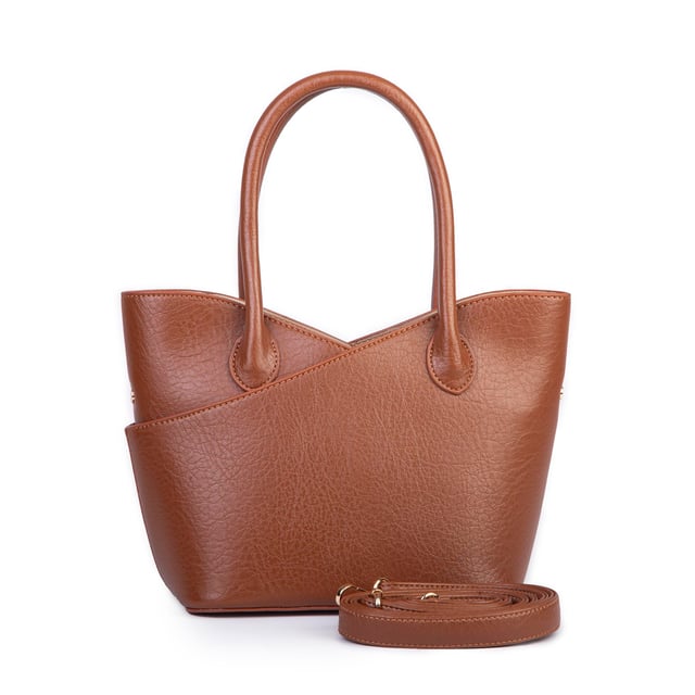 Nas Bag Kadın El ve Omuz Çantası Premium Seri Taba Victoria