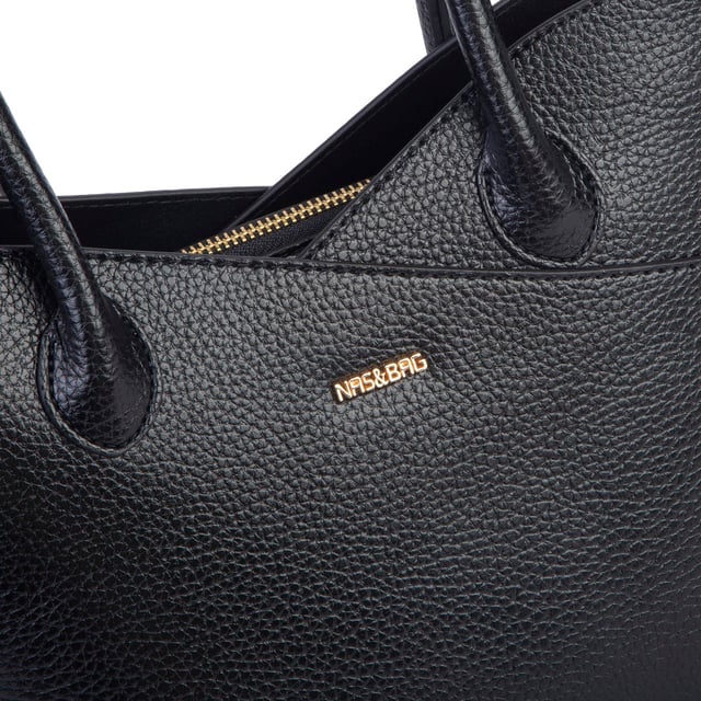 Nas Bag Kadın El ve Omuz Çantası Premium Seri Siyah Lopez