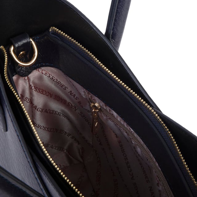 Nas Bag Kadın El ve Omuz Çantası Premium Seri Lacivert Victoria