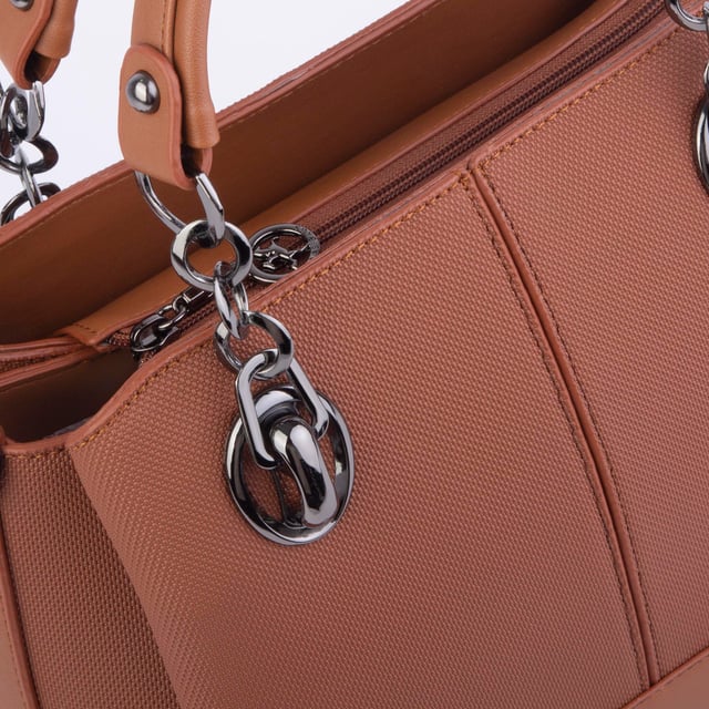Nas Bag Kadın El ve Omuz Çantası Taba Lacst  (en:28 cm ; boy:21 cm )