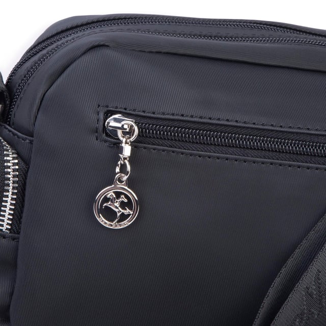 Nas Bag Kadın Mini Çok Gözlü Spor Şık Çanta ( en :25 cm , boy: 16 cm ) Siyah Buzzy