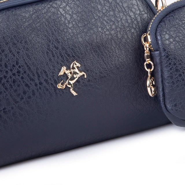 Nas Bag Kadın Mini Cüzdanlı Omuz ve Çapraz Çanta Lacivert Victoria