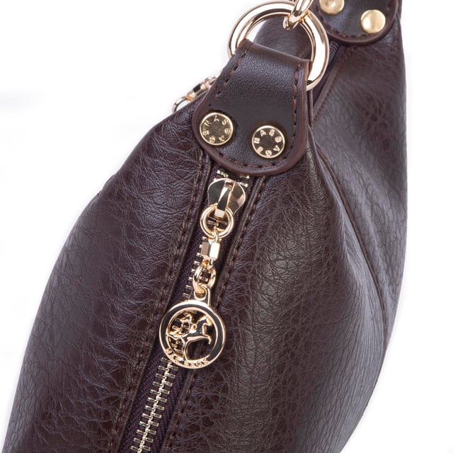 Nas Bag Kadın Mini Omuz ve Çapraz Çanta Örgülü Askılı (en: 23 cm , boy: 14 cm)Kahve Victoria
