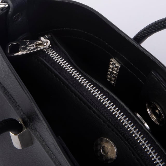Nas Bag Kadın Mini Sepet Çanta El ve Çapraz Çanta Siyah Golf  ( 20x18cm)