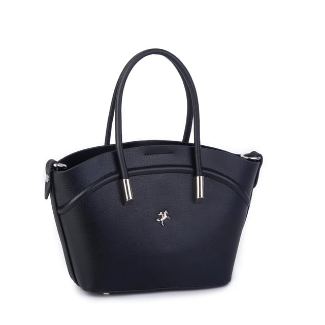 Nas Bag Kadın Mini Sepet Çanta El ve Çapraz Çanta Siyah Golf  ( 20x18cm)