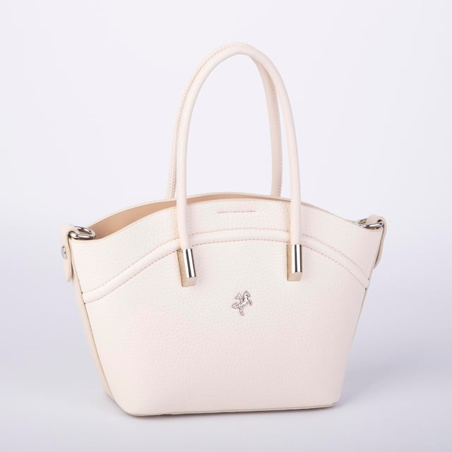 Nas Bag Kadın Mini Sepet Çanta El ve Çapraz Çanta Krem  Lopez ( 20x18cm)