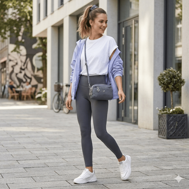 Nas Bag Kadın Mini Spor Şık Günlük Postacı Çapraz Çanta (en 18 cm , boy 10 cm ) Gri