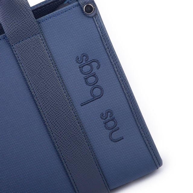 Nas Bag Kadın Mini Tote Suni Deri El ve Omuz Çantası Lacivert Lacst