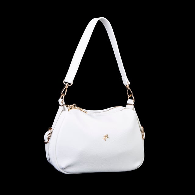 Nas Bag Kadın Omuz ve Çapraz Çanta Çok Gözlü Şık Tasarım (28x18 cm) Beyaz Victoria